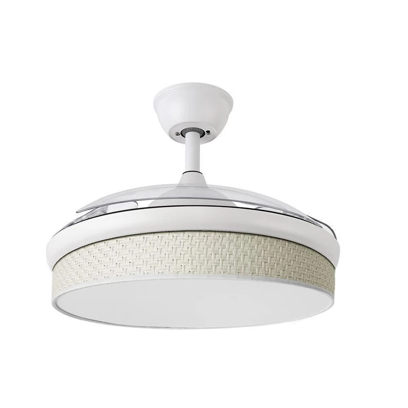 Zarivy DC Moda Fan 72W White/108 cm, with 3 Blades and 7200 Lumens, Adjustable Lighting: 3000K, 4000K and 6000K, Includes Remote Control, Memory and Timer.