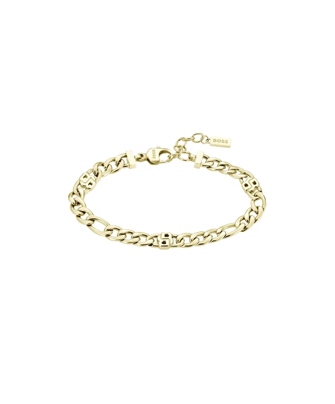 BOSS Jewelry Women's DOUBLE B INFINITE Collection Chain Bracelet in Yellow Gold with Double B Charms - 1580635 - Image 1