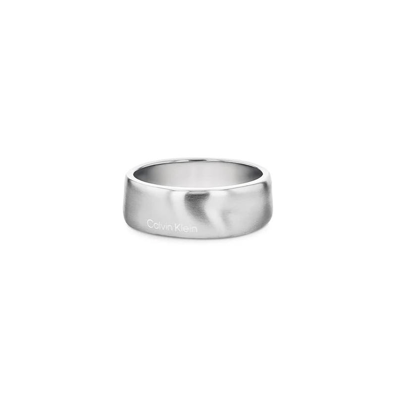 Calvin Klein Men's CK METALLIC WAVES Collection Ring in Stainless Steel - 35100037G