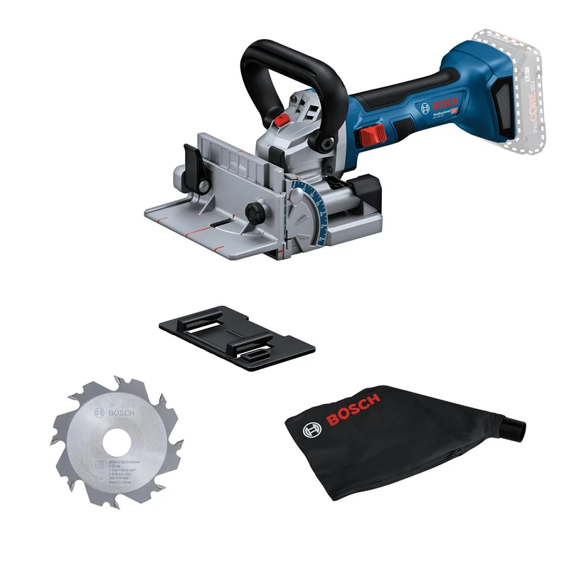 Bosch Professional 18V System Cordless Biscuit Joiner GFF 18V-22 (incl. Side milling Cutter, dust Bag, Clip-on Plate, pin-Type face-Wrench)