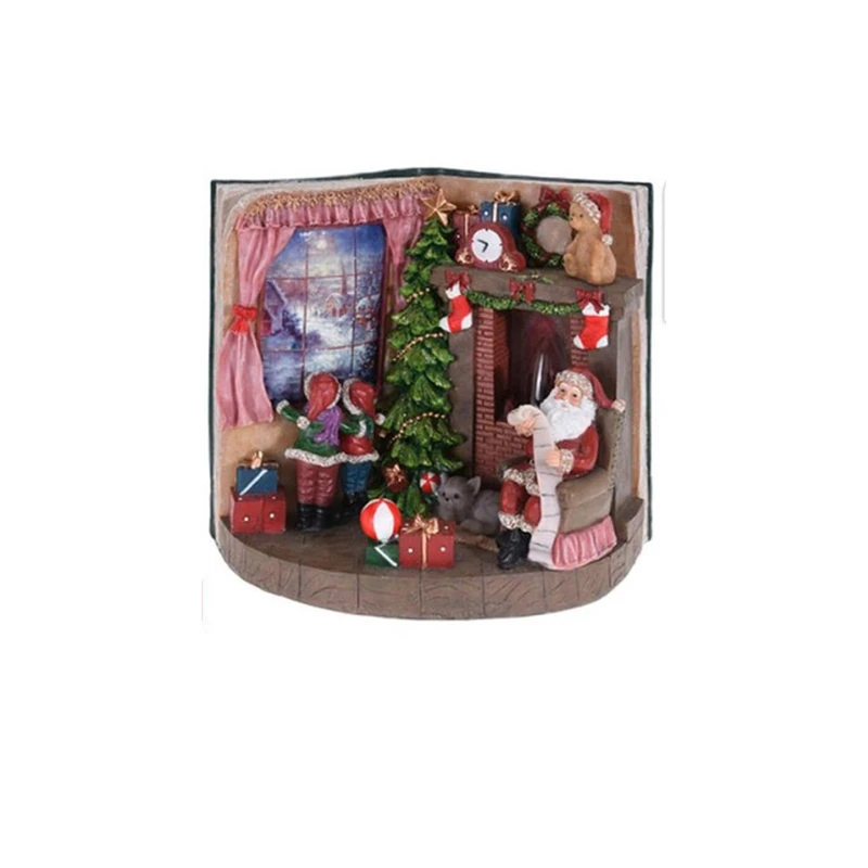 Zarivy 24cm Christmas Home Scene Assorted Colours Ideal for Festive Decoration and Atmosphere at Christmas Celebrations. - Image 1
