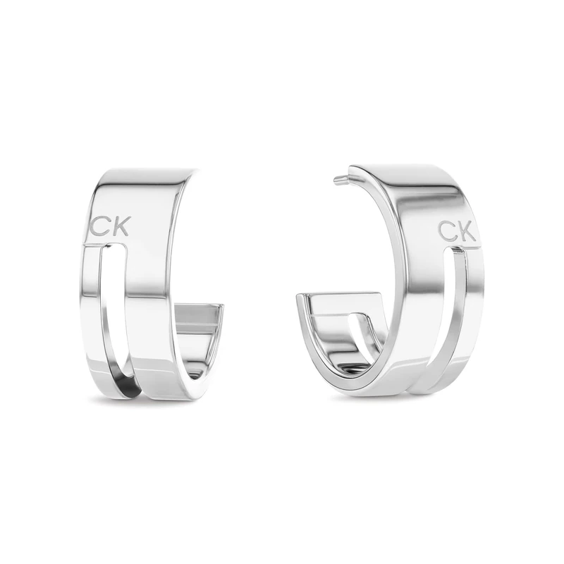 Calvin Klein Women's Geometric C Shape Stainless Steel Earrings - 35000677 - Image 1