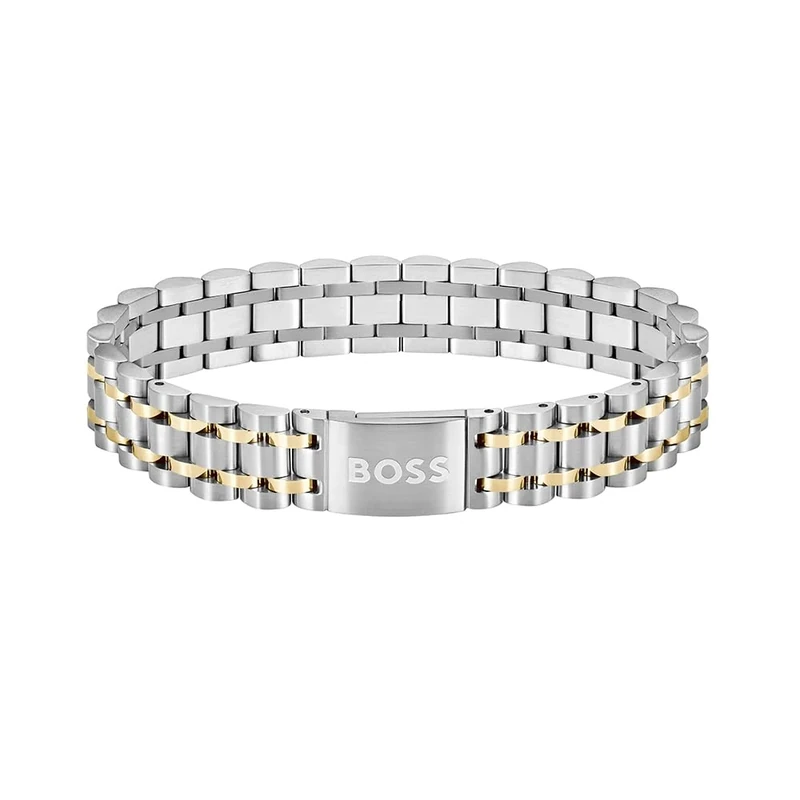 BOSS Jewelry Men's OWAN Collection Link Bracelet in Stainless Steel
