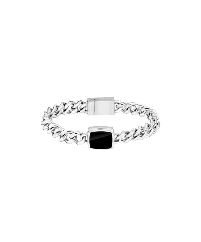 BOSS Jewelry Men's ODELL Collection Bracelet in Stainless Steel with Black Onyx - 1580650S
