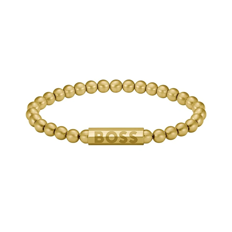 BOSS Jewelry Men's SPHERE Collection Beaded Bracelet in Yellow Gold - 1580666M