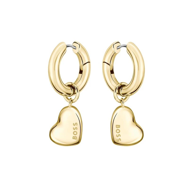 BOSS Jewelry Women's HONEY LOVE Collection Dangle & Drop Earrings in Stainless Steel and Yellow Gold