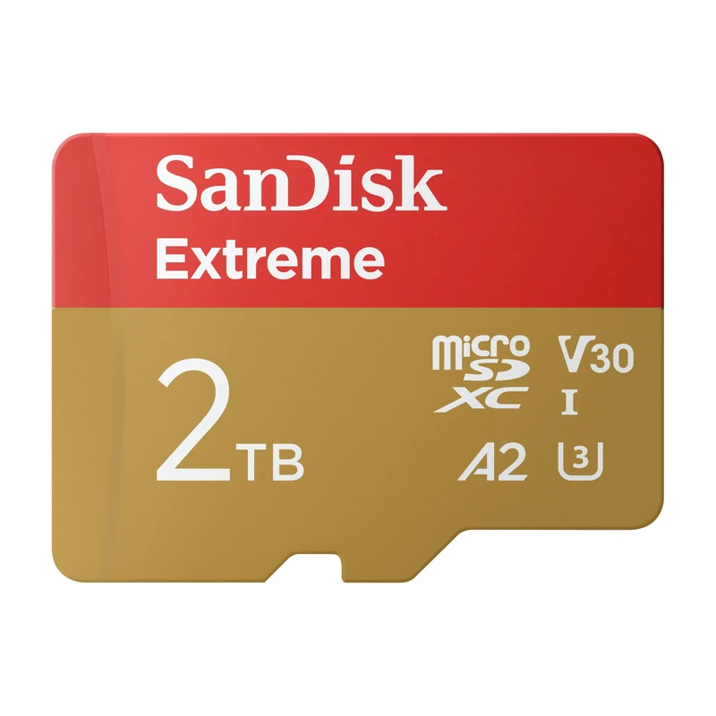 SanDisk Extreme microSDXC Card + SD adapter 2TB (For Smartphones, Action Cams, Drones, Speeds up to 240 MB/s, 4K UHD) A2, RescuePRO Deluxe, UHS-I, U3, V30