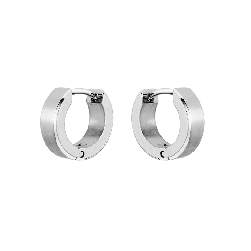 BOSS Jewelry Men's ODELL Collection Huggies Earrings in Stainless Steel - 1580654