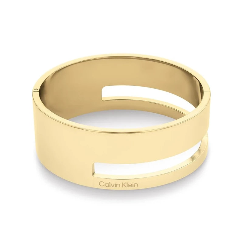 Calvin Klein Women's GEOMETRIC Bangle Bracelet in Yellow Gold - 35000673