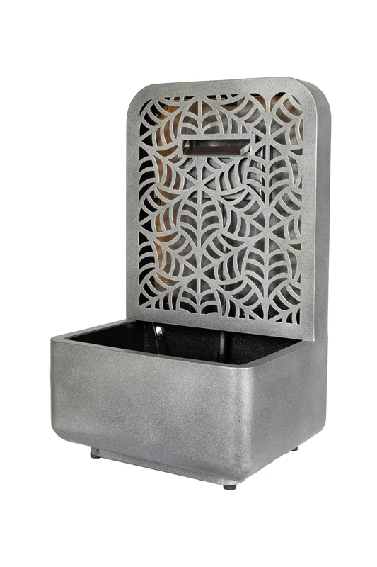 Easy Fountain Rene Falls Garden Water Feature – Self-Contained Outdoor Fountain with Recirculating Pump, Polyresin, for Patio & Garden