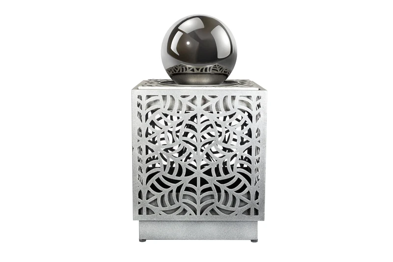 Easy Fountain Rene Cascase Garden Water Feature – Self-Contained Outdoor Fountain with Recirculating Pump, Polyresin, for Patio & Garden