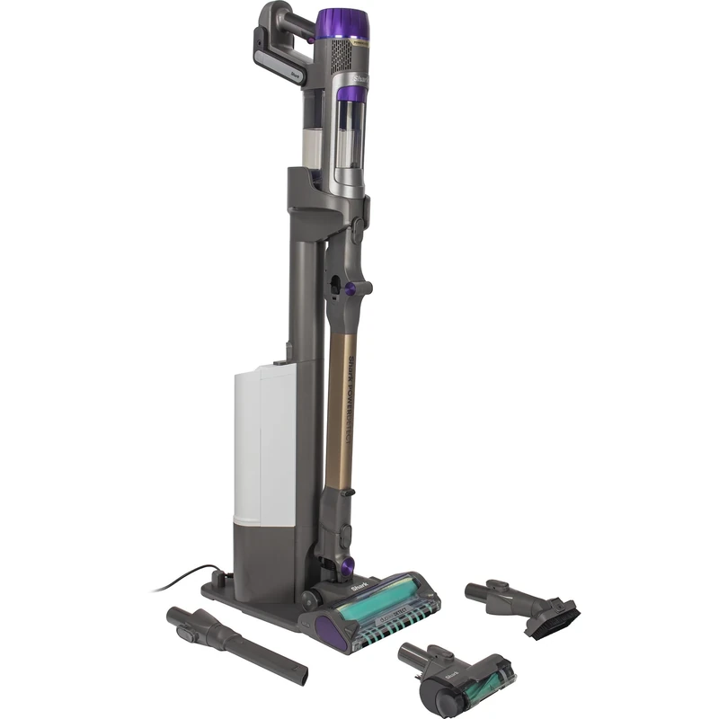 Shark PowerDetect Clean & Empty Cordless Vacuum Cleaner, DuoClean Detect, Reverse Clean, 2L Auto-Empty Base, Anti-Hair Wrap Plus, 70 Min Runtime, Lightweight, Pet & Multi-Surface Tools, Grey IP3251EUT