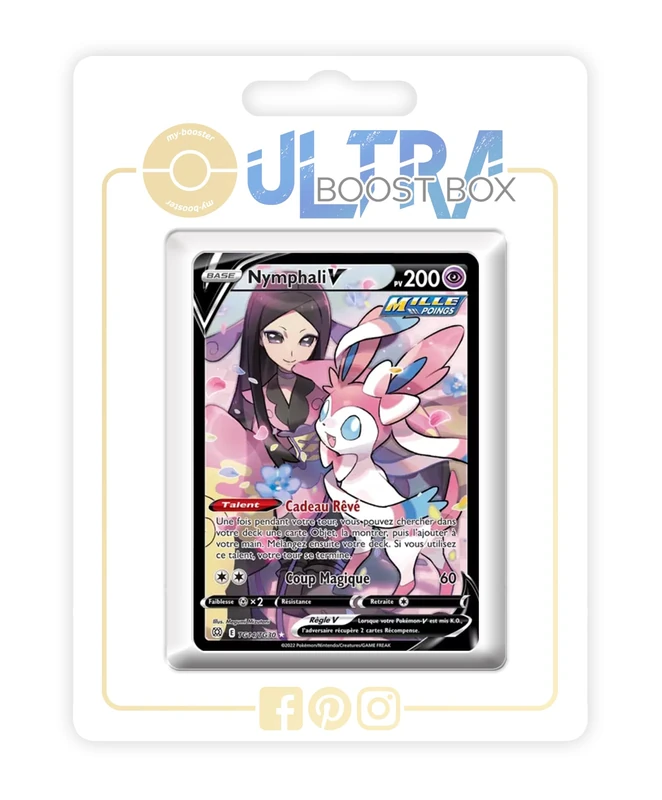 Nymphali V (Sylveon V) TG14/TG30 Rapid Strike Alternative Shiny Pokémon Gallery - my-booster X Épée et Bouclier 9 - Stars Étincelantes - Box of 10 Pokemon French Cards