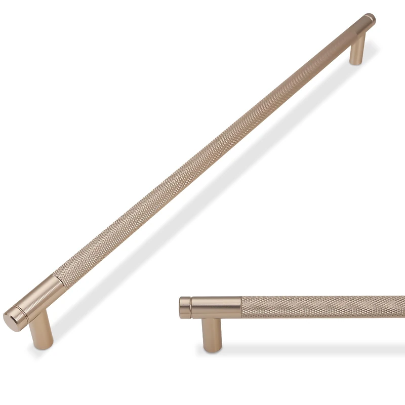 BUKOBYHE 10 Pack 10 Inch Champagne Bronze Kitchen Cabinet Handles Knurled Cabinet Pulls Drawer Pulls Cabinet Hardware