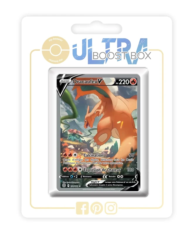 Dracaufeu V (Charizard V) 154/172 Alternative Pokémon Gallery - my-booster X Épée et Bouclier 9 - Stars Étincelantes - Box of 10 Pokemon French Cards