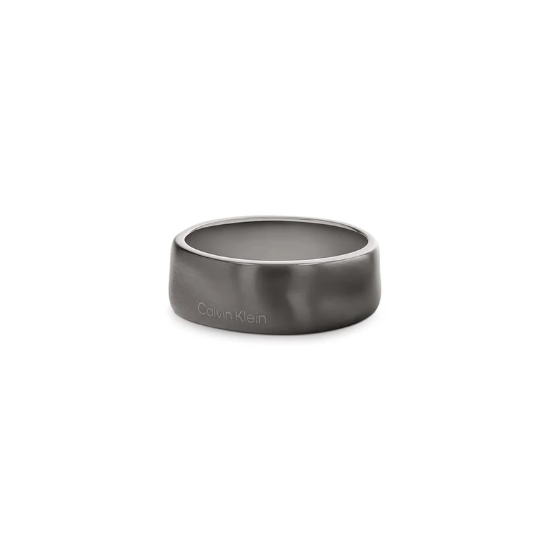 Calvin Klein Men's CK METALLIC WAVES Collection Ring with GunMetal Ion Plating (IP) - 35100036H