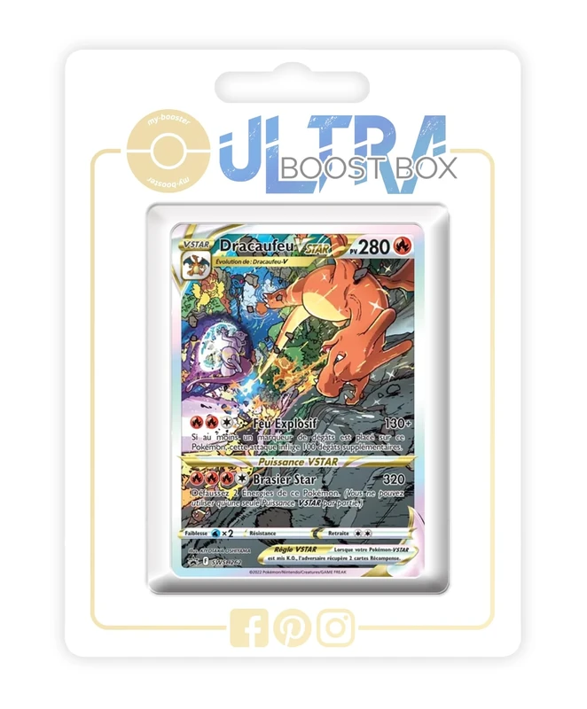 Dracaufeu VSTAR (Charizard VSTAR) SWSH262 Alternative Pokémon Gallery - my-booster X Épée et Bouclier 9 - Stars Étincelantes - Box of 10 Pokemon French Cards