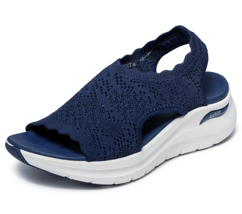 Skechers Women's Arch Fit 2.0-Flawless Choice Sport Sandal, Navy, 3.5 UK