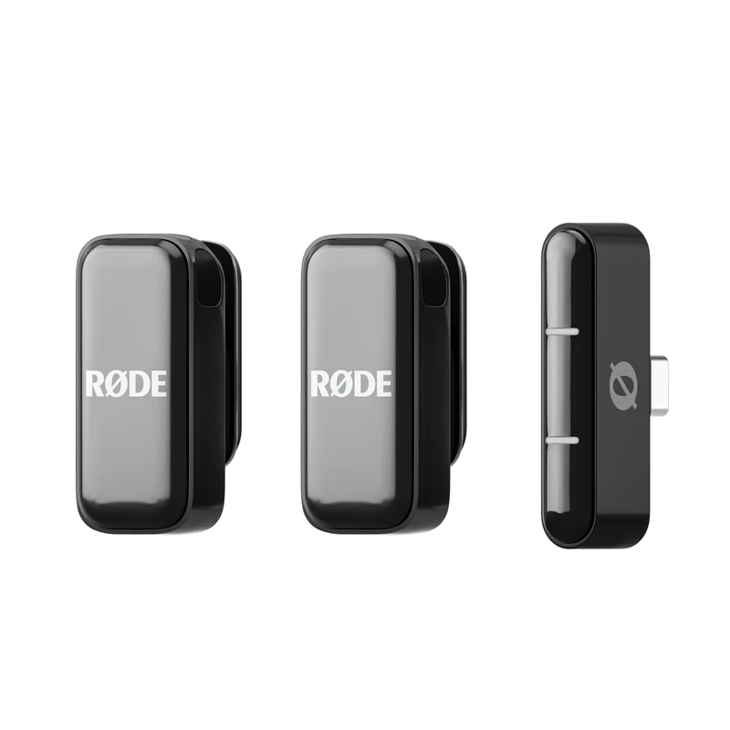 RØDE Wireless Micro - Compact Wireless Microphone, Two Mics with Charge Case for Smartphone Content Creation - USB-C, Black