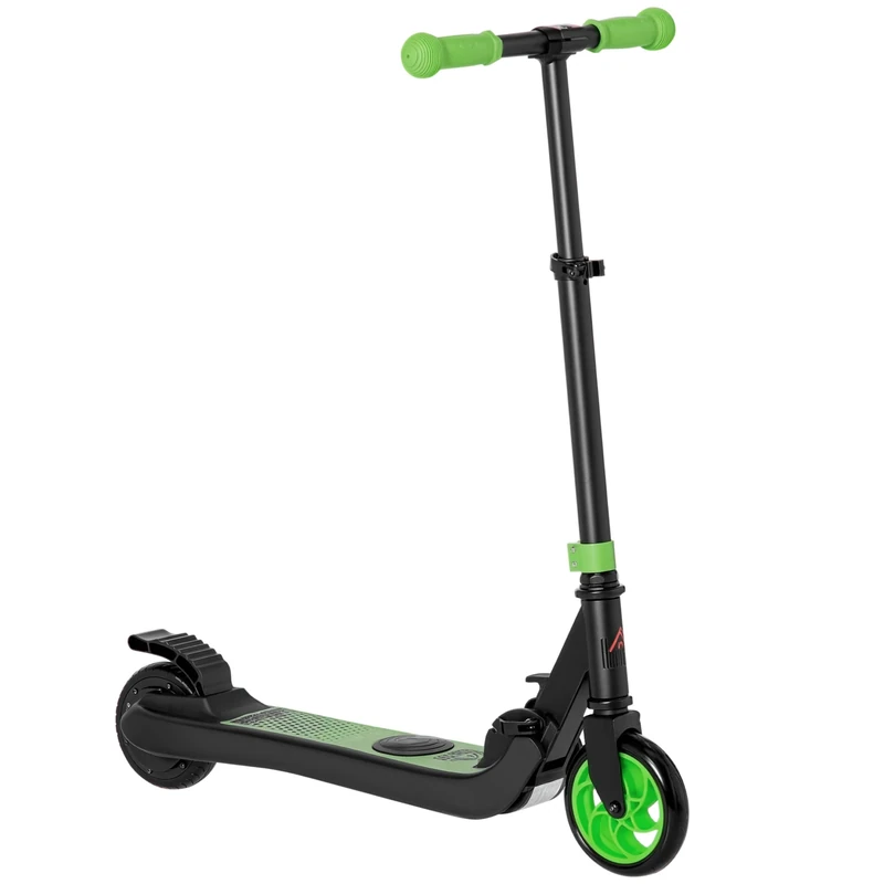HOMCOM Electric Scooter for Kids, Foldable E Scooter for Age 6+, with Adjustable Height, Rear Brake, Up to 8 KM/H, Maximum Range 6 KM, 5kg Lightweight, Green