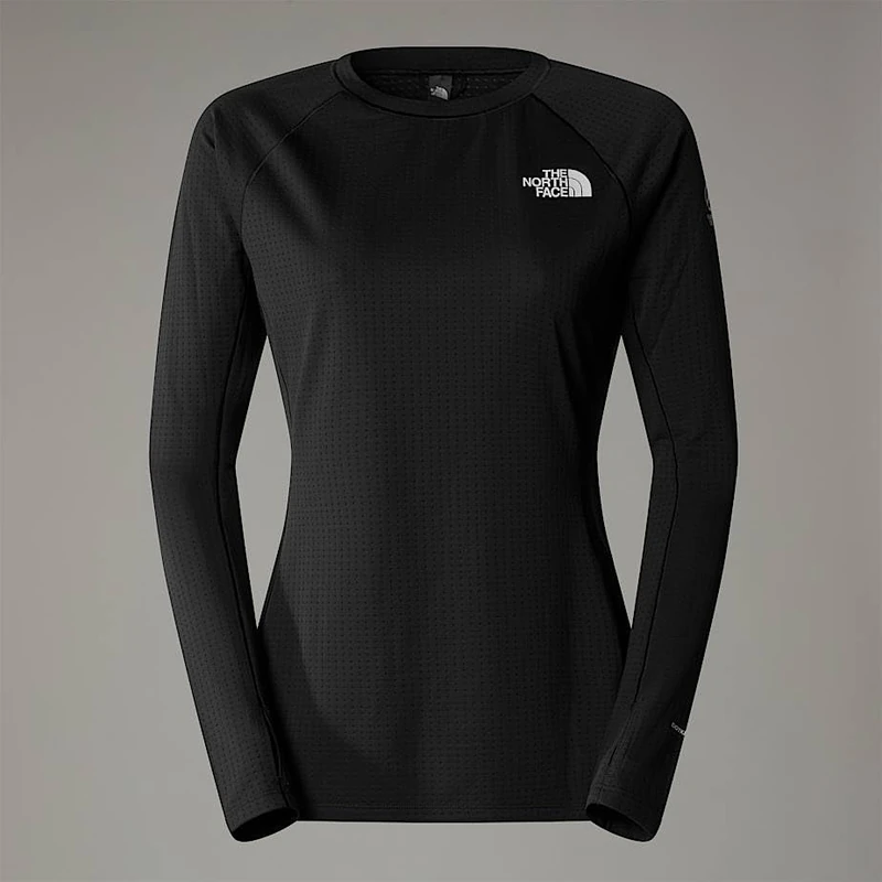 The North Face Women's Summit Pro 120 Crew Longsleeve Shirt, TNF Black, L