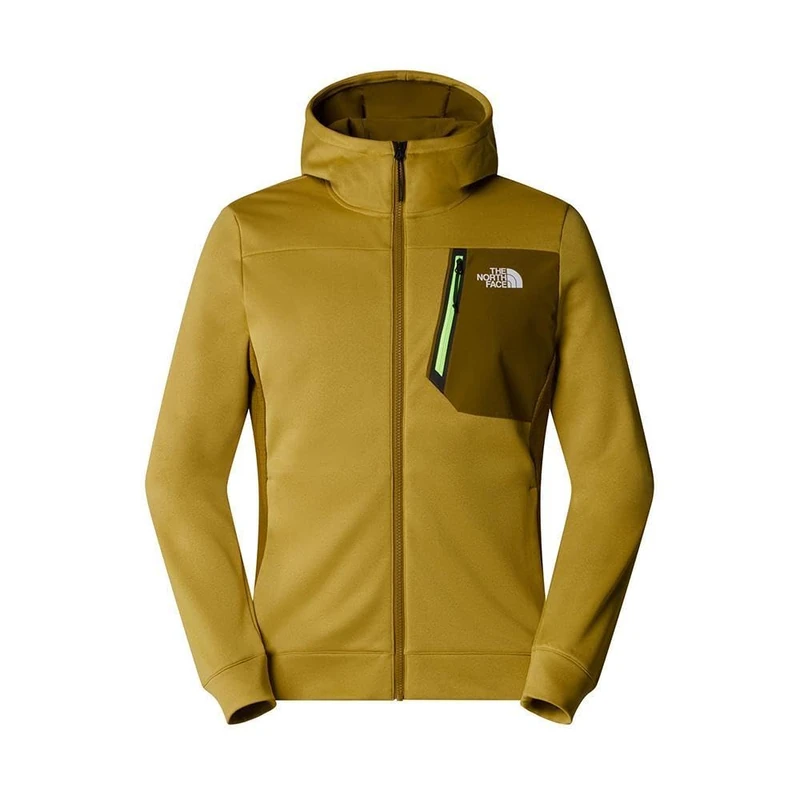 The North Face Men's Mountain Athletics Fz Flecce jacket, Amber Green/Moss Green, S