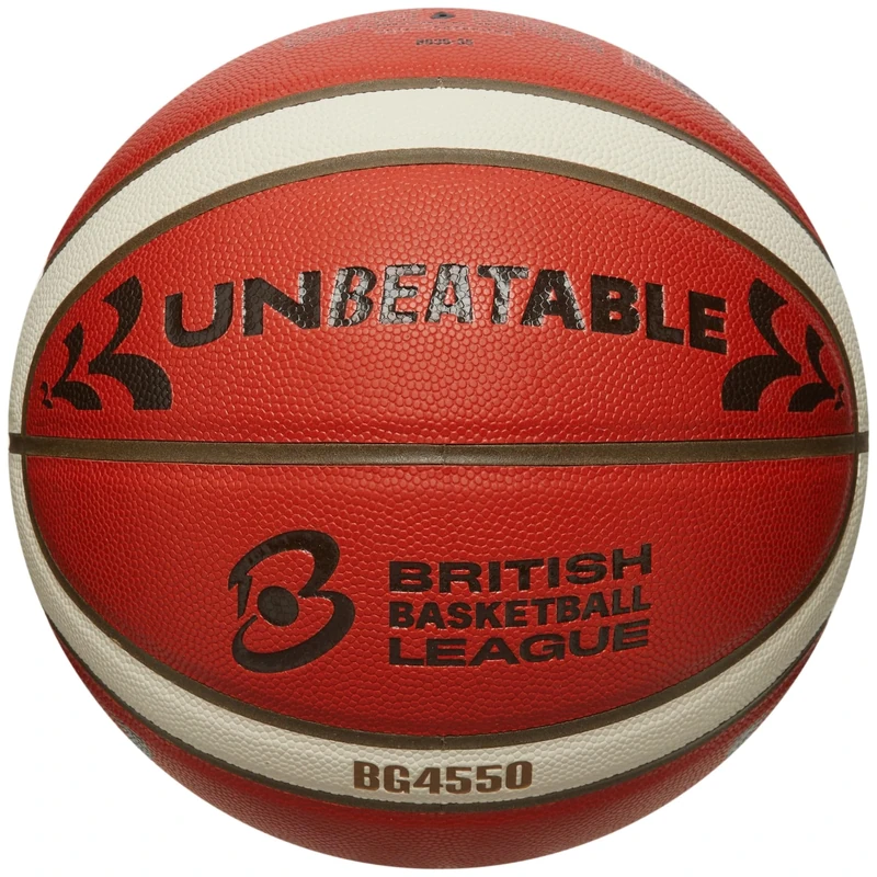 Molten BG4500 Series Basketball, Official British Basketball Leagues Match Ball, BBL & WBBL, FIBA Approved, Premium Composite Leather, Indoor Play, Sizes 6 or 7, Orange/Ivory