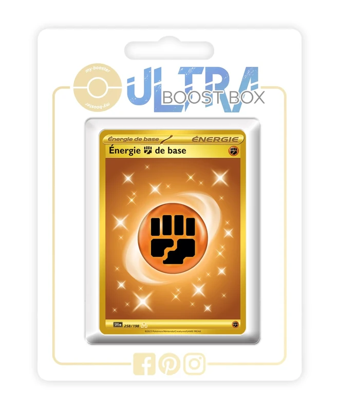 Énergie Combat de Base (Fighting Energy) 258/198 Shiny Gold Energy - my-booster X Écarlate et Violet 01 - Box of 10 Pokemon French Cards