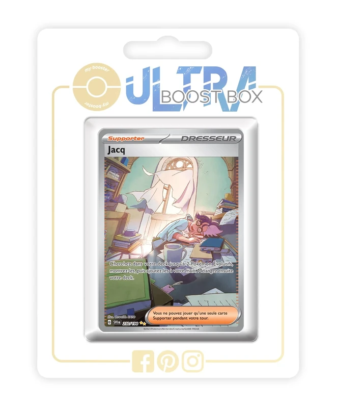 Jacq 250/198 Alternative Shiny Pokémon Gallery Trainer - my-booster X Écarlate et Violet 01 - Box of 10 Pokemon French Cards