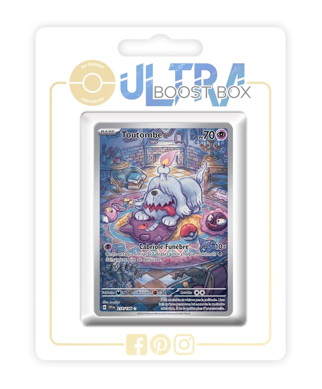 Toutombe (Greavard) 214/198 Alternative Shiny Pokémon Gallery - my-booster X Écarlate et Violet 01 - Box of 10 Pokemon French Cards