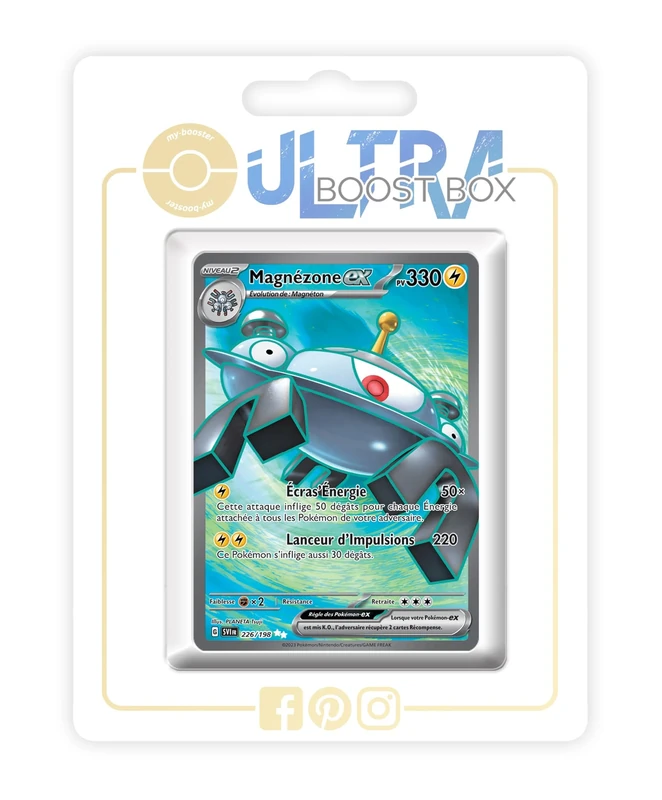 Magnézone ex (Magnezone ex) 226/198 Shiny Full Art - my-booster X Écarlate et Violet 01 - Box of 10 Pokemon French Cards