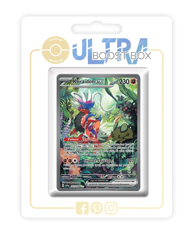 Koraidon ex 247/198 Alternative Shiny Pokémon Gallery - my-booster X Écarlate et Violet 01 - Box of 10 Pokemon French Cards