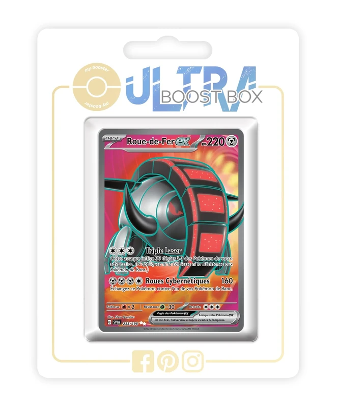 Roue-de-Fer ex (Iron Treads ex) 233/198 Shiny Full Art - my-booster X Écarlate et Violet 01 - Box of 10 Pokemon French Cards