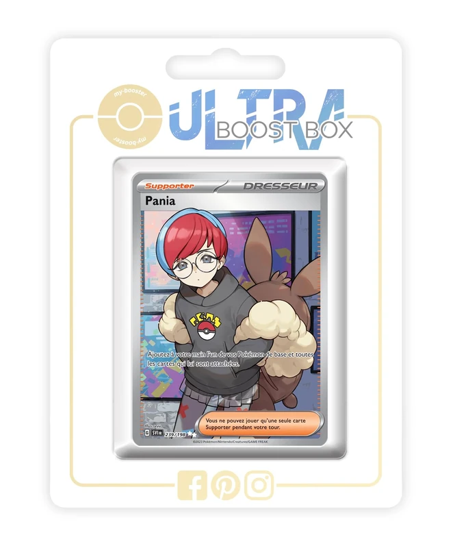 Pania (Penny) 239/198 Shiny Full Art Trainer - my-booster X Écarlate et Violet 01 - Box of 10 Pokemon French Cards