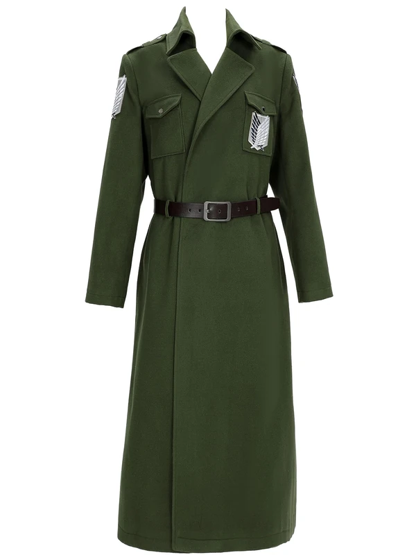 Micotaku Attack On Titan Officially Licensed Survey Corps Trench Coat Cosplay Costume - Image 1