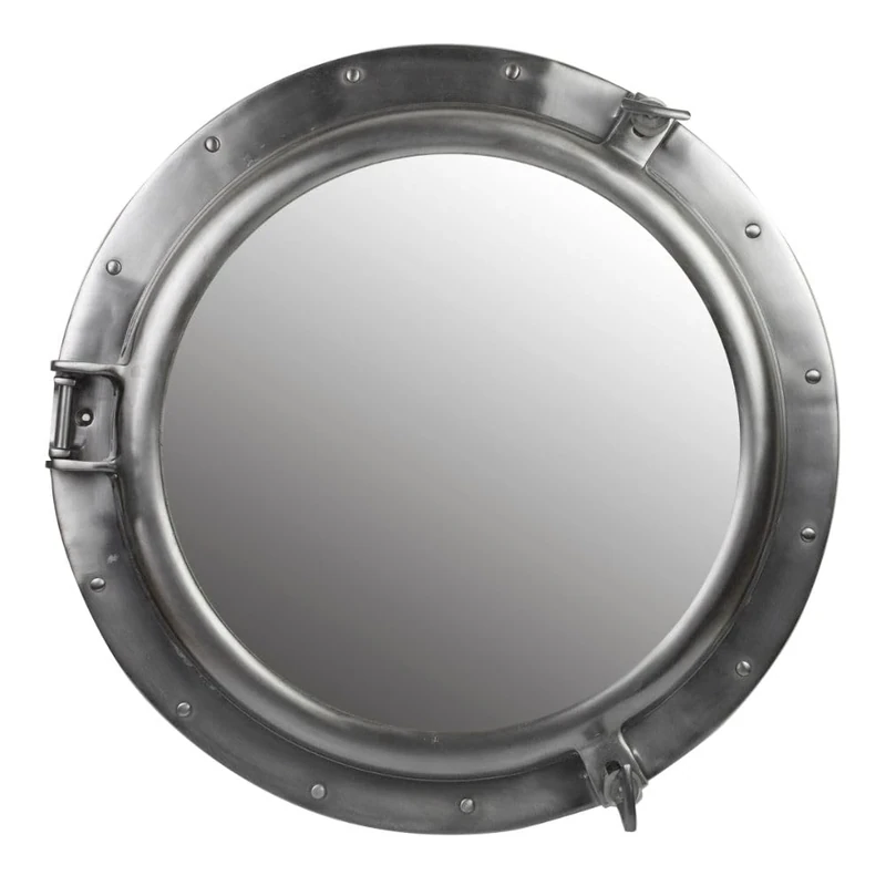 Nauticalia Aluminium Porthole Mirror, Dark Pewter, 46cm