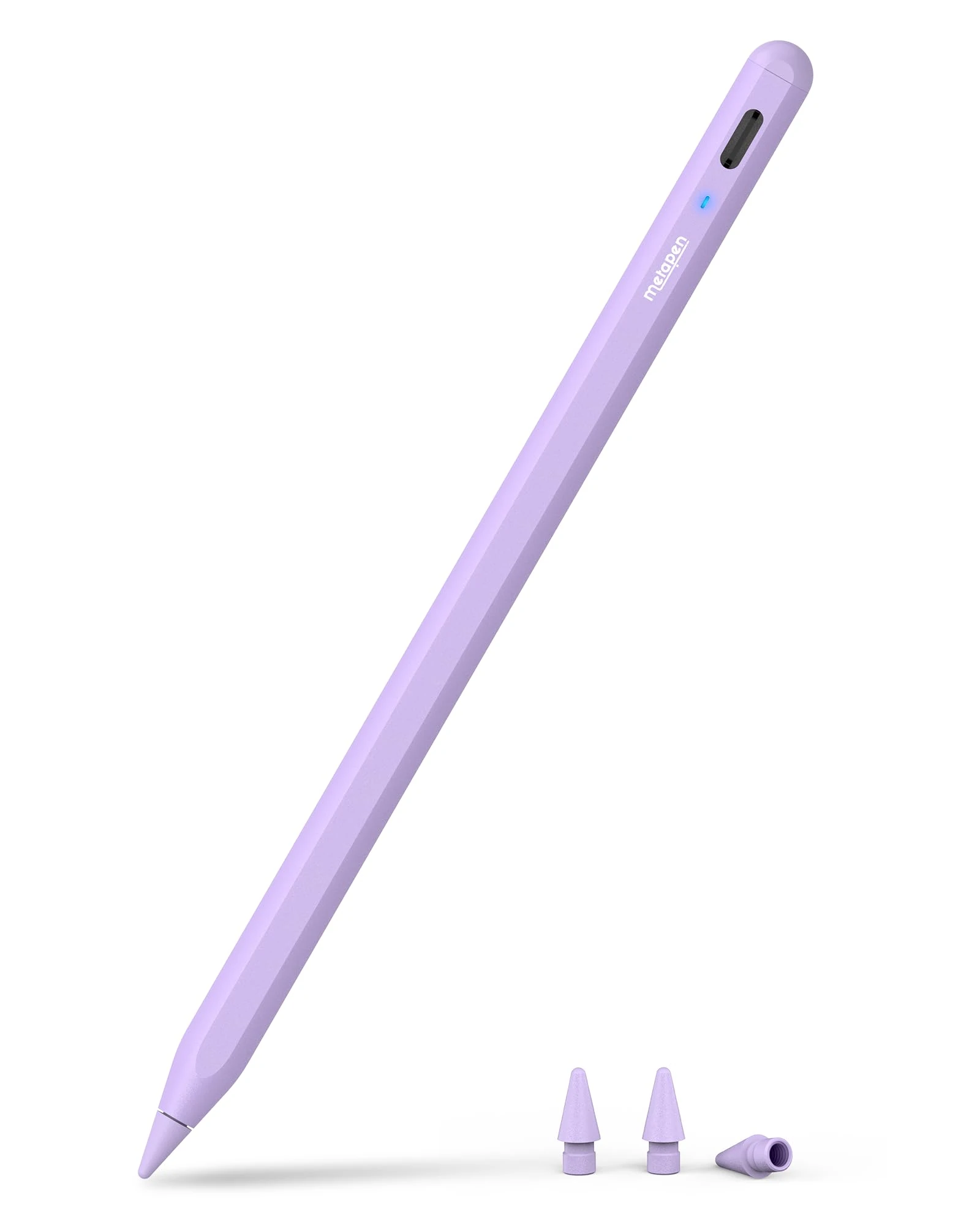 Metapen Pencil A8 for iPad 2018-2025, (2X Faster Charge), Pixel Precision, Tilt Sensitive Stylus Pen Compatible Apple iPad 11/10/9/8/7/6th Gen, Pro 12.9/11/13 Inch M4, Air 3/4/5/M2/M3, Mini5/6, Purple