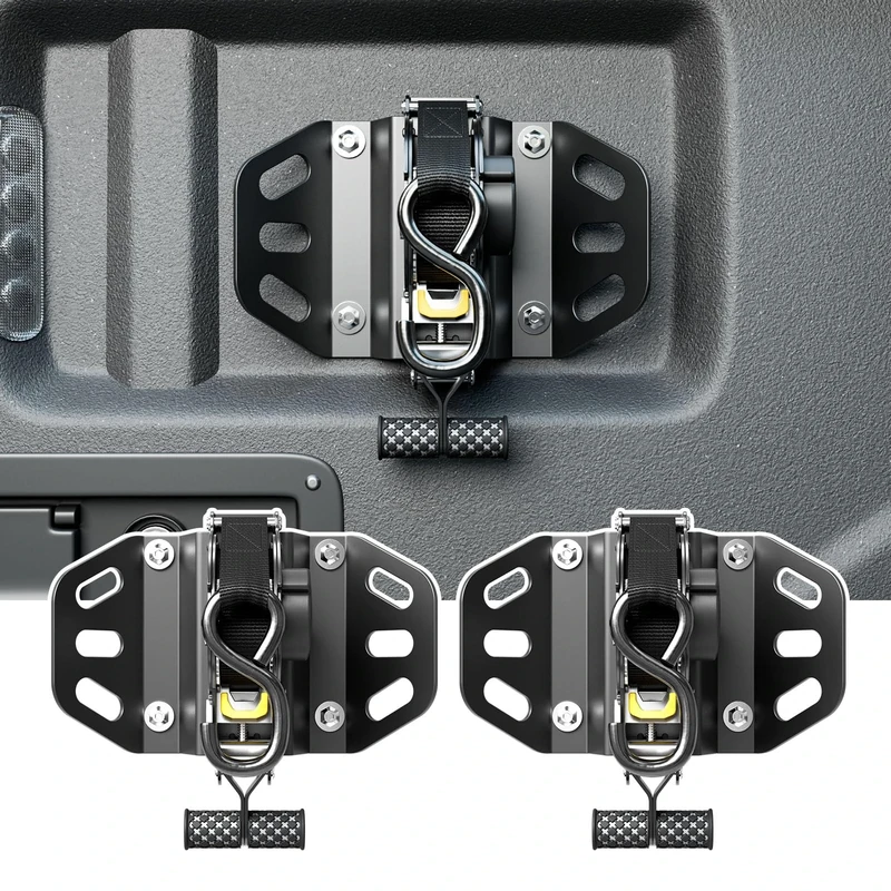 SZYANG 2PCS Retractable Ratchet Straps Compatible with 2015-2024 Ford F150 Retractable Tie Down Straps Replacement for 2015-2024 Ford F-150 Accessories