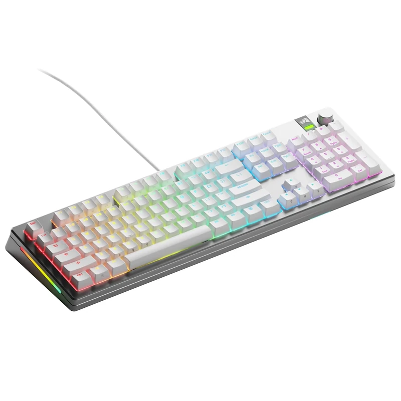 Glorious Gaming GMMK 3 Pro: Customizable Mechanical Keyboard, 100% Full Size, Aluminum Housing and Modular Joints, Switches with Hot Swap MX, Sound Absorbing Foam, QWERTY USA - Silver