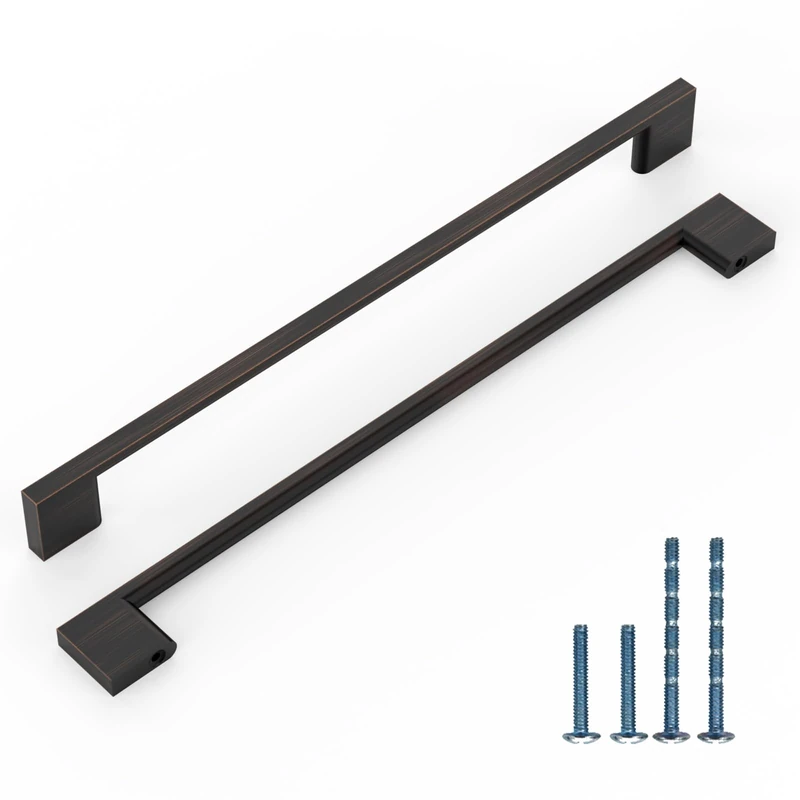 KNOKLOCK 10 Pack 8.8 Inch(224mm) Kitchen Cabinet Handles Oil Rubbed Bronze Cabinet Pulls Kitchen Cabinet Hardware Drawer Pulls for Cupboard Wardrobe