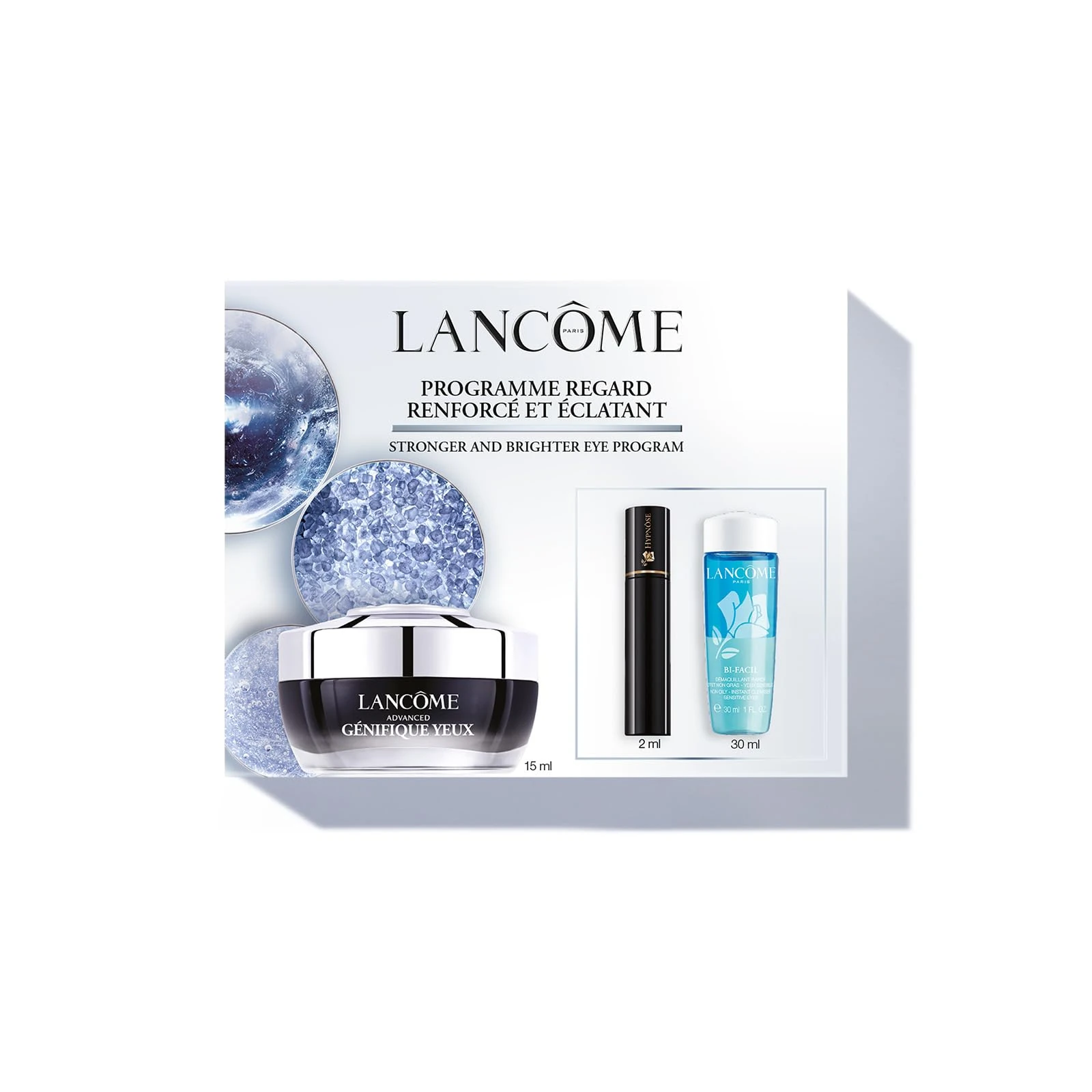 Lancôme, Advanced Génifique Eye Cream Set, For Stronger, Brighter Eyes & Volumised Lashes, Featuring Eye Cream 15ml, Mascara 2ml & Cleanser 30ml