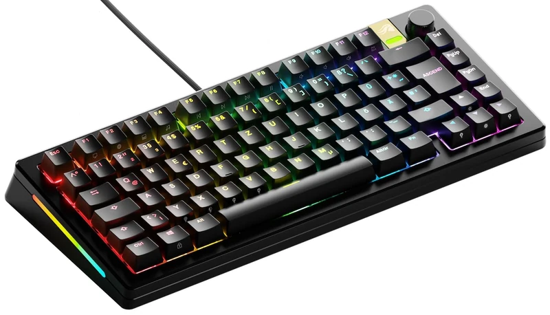 Glorious Gaming GMMK 3 PRO HE: Rapid Trigger Keyboard, hall effect, aluminum housing, 8K polling, hotswap MX & magnetic switches, modular gasket system, TKL 75%, German QWERTZ - Black