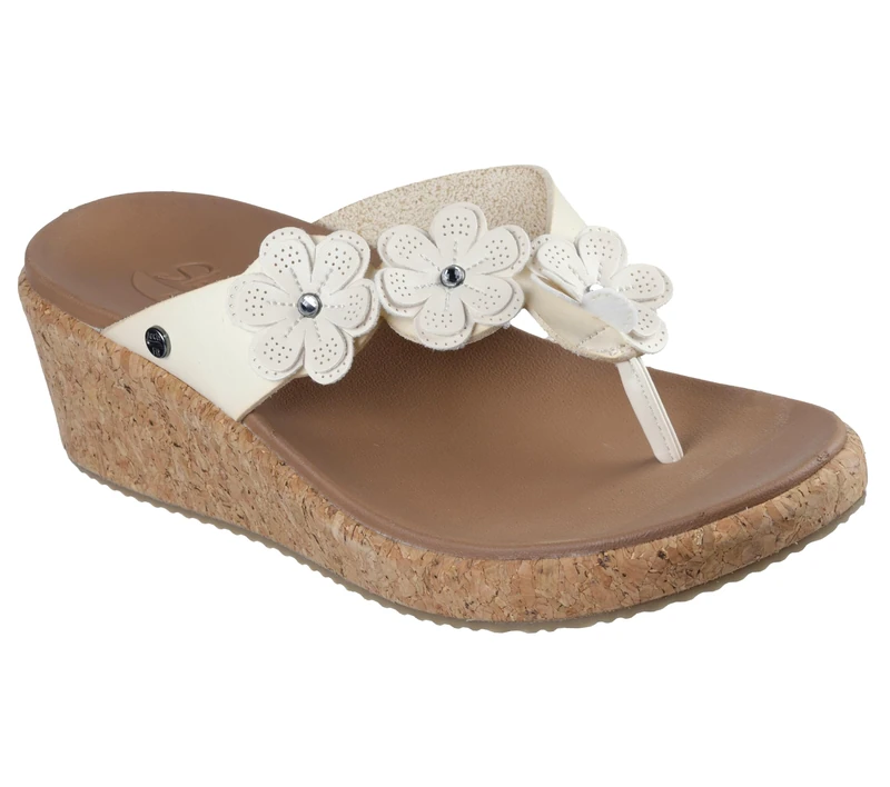 Skechers Women's Archfit Beverlee-Rare Blossom Flip-Flop, Off-white, 8 - Image 1