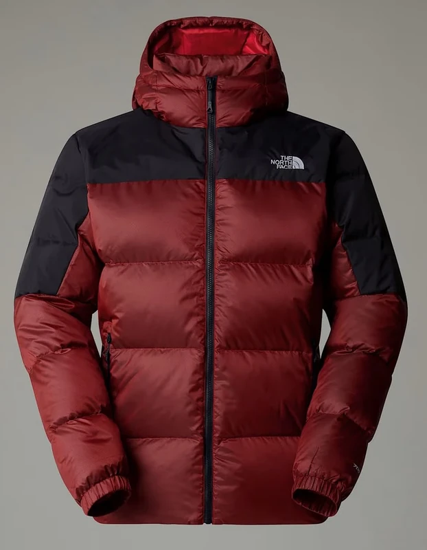 The North Face Men's Diablo Down Hoodie Jacket, High Risk Red Black Hea, XL