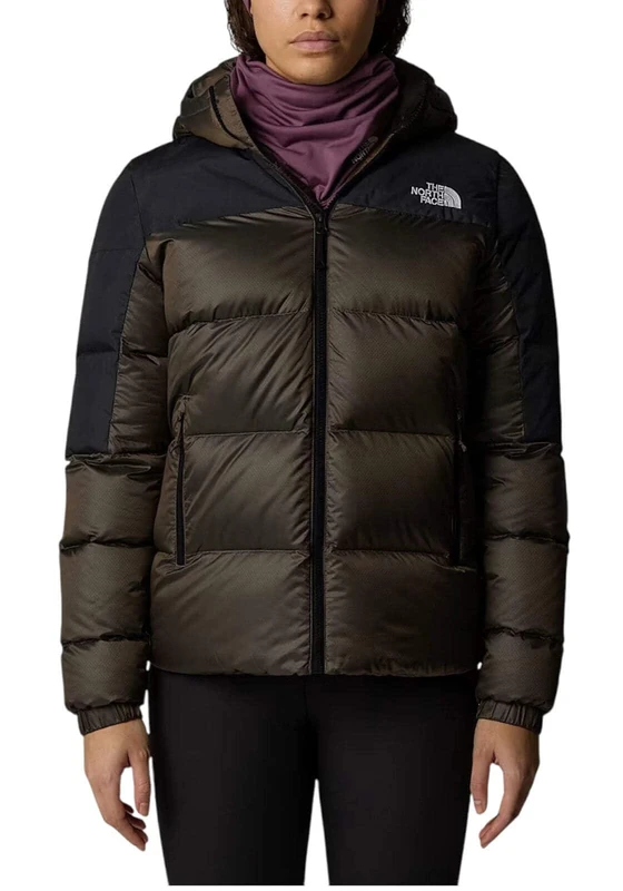 The North Face Women's Diablo Down Hoodie Jacket, Smokey Brown Black Heat, M