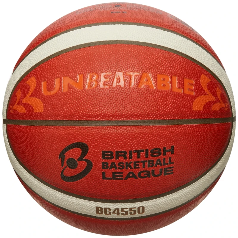 Molten Basketball | Unbeatable B6G4550 | Official BBL British Basketball League Match Ball | Composite Leather | Indoor | Size 6 | For Boys age 12-14, Girls age 14 plus & Adults | Orange/Ivory/Orange