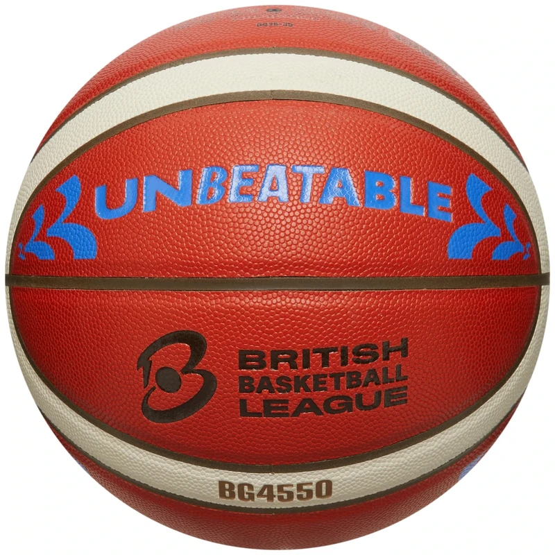 Molten Basketball | Unbeatable B6G4550 | Official BBL British Basketball League Match Ball | Composite Leather | Indoor | Size 6 | For Boys age 12-14, Girls age 14 plus & Adults | Orange/Ivory/Blue