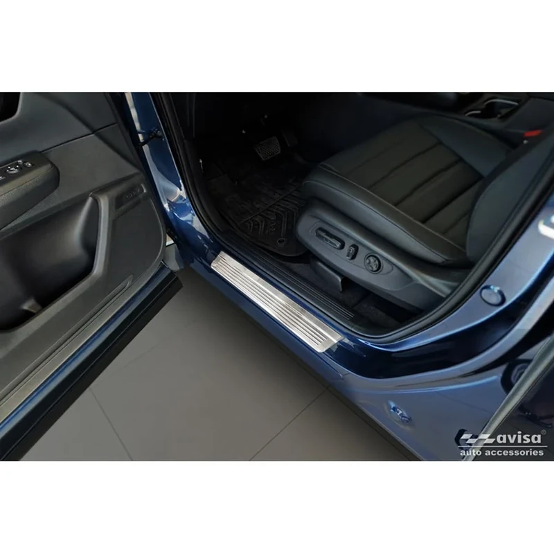 Avisa Inox door sill protectors compatible with Honda CR-V VI (RS_) 2023- - 'Lines' - 4-pieces