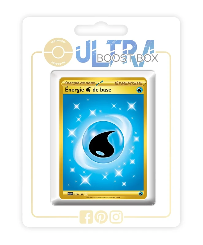 Énergie de Base Eau (Water Energy) 279/193 Shiny Gold Energy - my-booster X Écarlate et Violet 02 Évolutions à Paldea - Box of 10 Pokemon French Cards