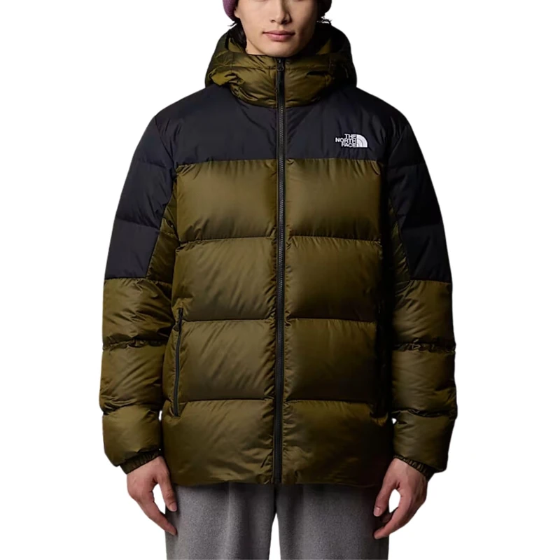 The North Face Men's Diablo Down Hoodie Jacket, Moss Green Black Heathe, S